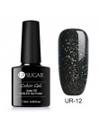 UR SUGAR 7.5 ml holograficzny brokatowy żel do paznokci polski błyszczący brokat cekiny żel UV lakier Rainbow Laser Soak Off żel