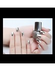 1 sztuk srebrne lustro efekt metaliczny lakier do paznokci bazy płaszcz 7 ml metalowe błyszczące ozdoby do paznokci lakier DIY p