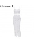 Glamaker Hollow out sexy żółty długa sukienka kobiety biały koronki wzburzyć maxi sukienka wieczorowa Bodycon lato czerwony holi