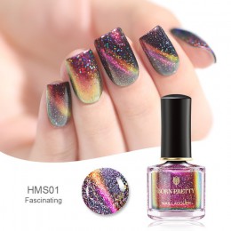 BORN PRETTY holograficzny kameleon lakier do paznokci magnetyczny 6 ml 3D Cat Eye brokat lakier magnes lakier do paznokci czarna