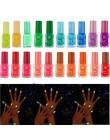 Hot moda kobiety dzieci w wieku 7 ml lakier do paznokci nietoksyczny 20 kolory fluorescencyjne Neon Luminous Gel Nail polski do 