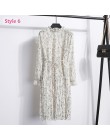 Dwie warstwy kwiatowy szyfonowa sukienka elastyczny pas kobiet wiosna linia Lace Up Flare rękaw czeski sukienka Femme Vestidos 2