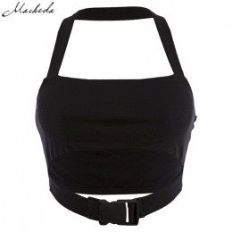 Macheda Halter Sexy Tank Tops kobiety jednolity kolor Hollow bez ramiączek Top 2018 nowy Off ramię Top Femme lato Casual Camisol
