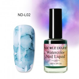 NICOLE pamiętnik 15 ml kolorowe akwarela atrament do paznokci kwiat lakier do paznokci DIY Nail Art fioletowy zielony Manicure d