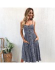 Sexy V Neck Backless kwiatowy lato plaża sundress sukienka kobiety 2019 biały Boho w paski przycisk słonecznika Daisy Party suki