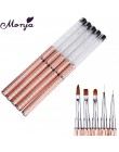 Monja Nail Art Metal akrylowe płyn, proszek rzeźba żel UV rozszerzenie budowniczy francuski kwiat pasek malarstwo rysunek szczot