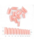 100 sztuka/pudło Nude różowy pół tipsy South French Salon tipsy akrylowe sztuki sztuczne paznokcie porady dla Manicure dla Salon
