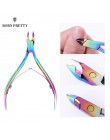 Urodzony dość cążki do skórek Cutter Rainbow maszynka do strzyżenia Scissor martwy naskórek Remover przycinanie Manicure do pazn