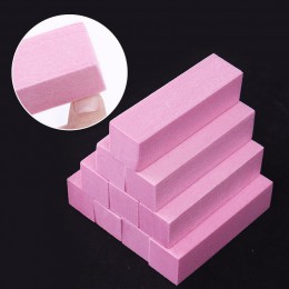 10 sztuk/zestaw różowy biały szlifowanie gąbki bufory do paznokci pliki blok szlifowanie polerowanie Manicure do paznokci narzęd