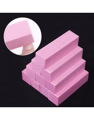 10 sztuk/zestaw różowy biały szlifowanie gąbki bufory do paznokci pliki blok szlifowanie polerowanie Manicure do paznokci narzęd
