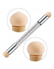 1 PC brokat w proszku zbieranie rozsianych pióro gradientowe uchwyt pędzla Manicure paznokci narzędzie artystyczne podwójna głow
