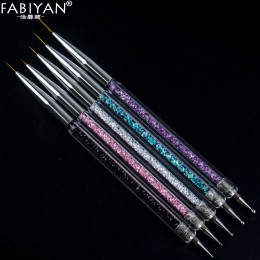 5 rozmiar długopis do paznokci akrylowe Rhinestone Crystal 2 Way żel UV malowanie Manicure narzędzia do rysowania narzędzi Liner