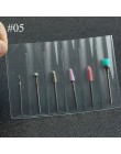 6 sztuk/worek diamentowe silikonowe do paznokci zestaw wierteł maszyna elektryczna zadziorów akcesoria frez do Manicure usunąć ż