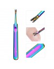 Urodzony dość Rainbow kameleon Nail Art odpychacz do skórek Cutter szczypce Clipper martwy naskórek pęseta do usuwania Manicure 