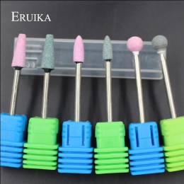 ERUIKA 6 PC ceramiczne kamień wiertła do paznokci elektryczne frezy frez do maszyna do manicure wiertła do paznokci pilnik do pa