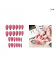 ELECOOL fałszywe paznokcie matowy 24 sztuk długie końcówki na 10 Pure Color układu żel do paznokci przedłużanie tipsy Faux ongle