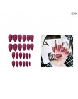 ELECOOL fałszywe paznokcie matowy 24 sztuk długie końcówki na 10 Pure Color układu żel do paznokci przedłużanie tipsy Faux ongle