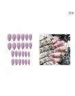 ELECOOL fałszywe paznokcie matowy 24 sztuk długie końcówki na 10 Pure Color układu żel do paznokci przedłużanie tipsy Faux ongle