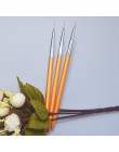 3 sztuk/zestaw do paznokci linie sztuki malarstwo cienki pędzelek Metal złoty żel UV polski porady kwiat 3D projekt Manicure Ped
