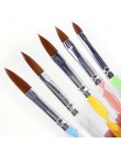 5 sztuk Nail Art pędzle zestaw akrylowy żel budujący utwardzany promieniami UV malarstwo rysunek długopisy z pędzelkami do odpyc