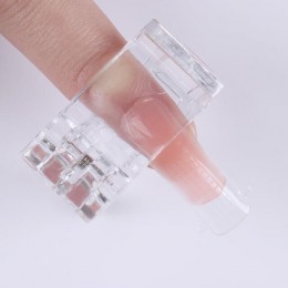 Przezroczysty klips mocujący do przedłużania sztucznych paznokci klejenia tipsów na palec do stylizacji