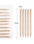 100 sztuk/paczek odpychacz do skórek do paznokci przyrząd do usuwania naskórka pomarańczowy kije do Manicure narzędzia do paznok