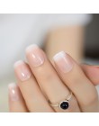 Sztuczne paznokcie samoprzylepne hybrydowe krótkie kwadratowe naturalne beżowe marmurowe czerwone różowe czarne