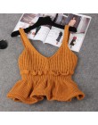 Sexy rozciągliwy dzianiny V Neck Cami topy jesień w stylu 2018 Vogue zwykły kobiety Sexy Spaghetti pasek Camisole, bez rękawów,