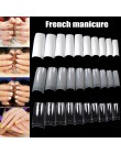 100/500 sztuk paznokcie pół francuski ozdoby do sztucznych paznokci porady akryl żel UV Manicure końcówki OA66