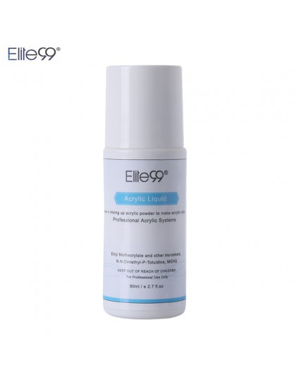 Elite99 akrylowe płynny Monomer fałszywe tipsy akrylowe Art 80 ml Salon narzędzie do Manicure do paznokci do akrylu proszek pył 